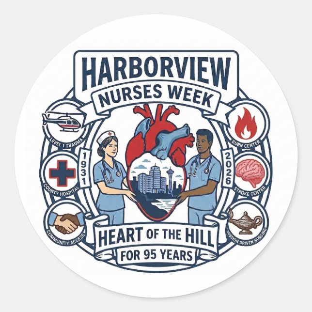 Heart of the Hill Sticker (Design A) (Front)