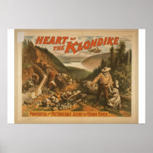 Heart of the Klondike, 'Yukon River' Retro Theatre Poster
