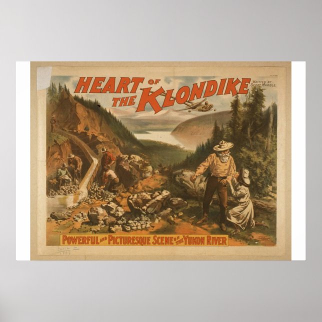 Heart of the Klondike, 'Yukon River' Retro Theatre Poster (Front)