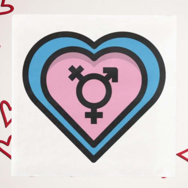 Heart of Trans Pride Napkins (Creator Uploaded)