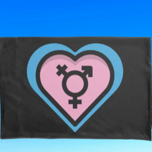 Heart of Trans Pride Pillowcase