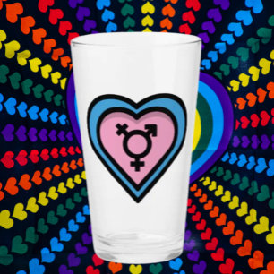 Heart of Trans Pride Pint Glass