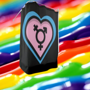 Heart of Trans Pride Shower Curtain