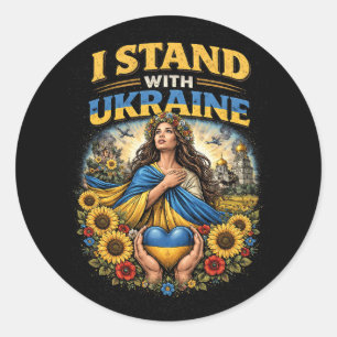 Heart of Ukraine Classic Round Sticker