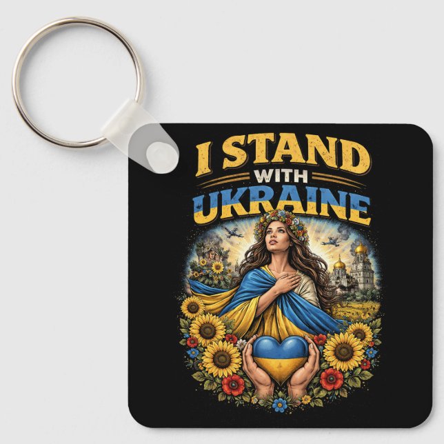 Heart of Ukraine Key Ring (Front)