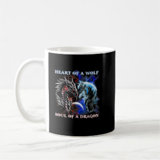 Heart Of Wolf Soul Of A Dragon - Cool dragon - wol Coffee Mug