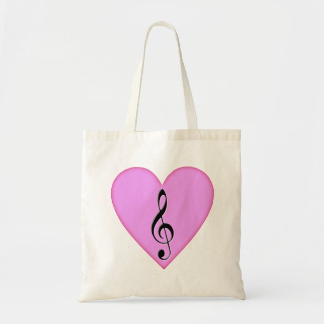 Heart o'G Clef Tote Bag (Front)