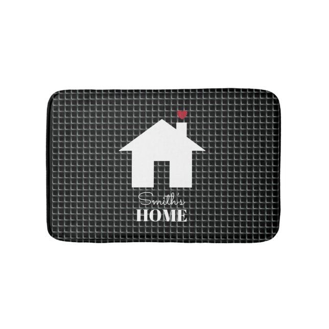 Heart on a House Doormat Bath Mat (Front)