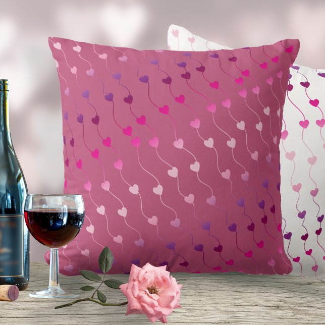 Heart on a String Pattern Gradient Pink ID628 Cushion (Creator Uploaded)