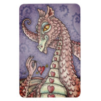 HEART ON A STRING PINK DRAGON VALENTINE, FANTASY