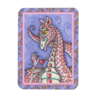 HEART ON A STRING PINK DRAGON VALENTINE, FANTASY