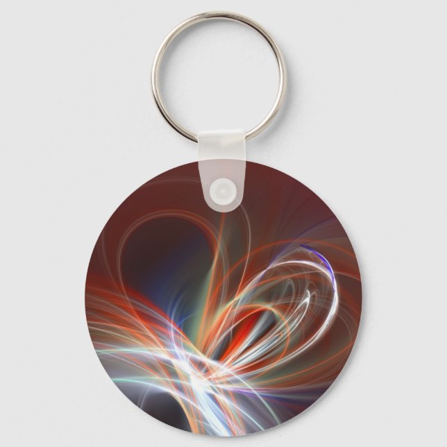 heart on fire key ring (Front)