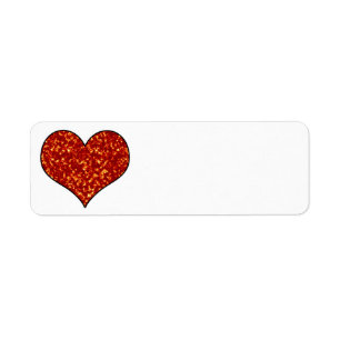 Heart on Fire Return Address Label
