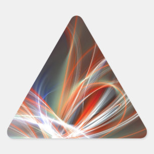 heart on fire triangle sticker