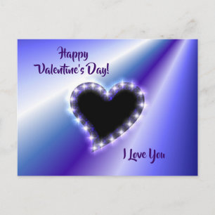 Heart on purple Rainbow Holiday Postcard