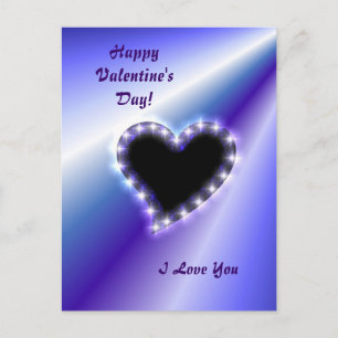 Heart on purple Rainbow Holiday Postcard