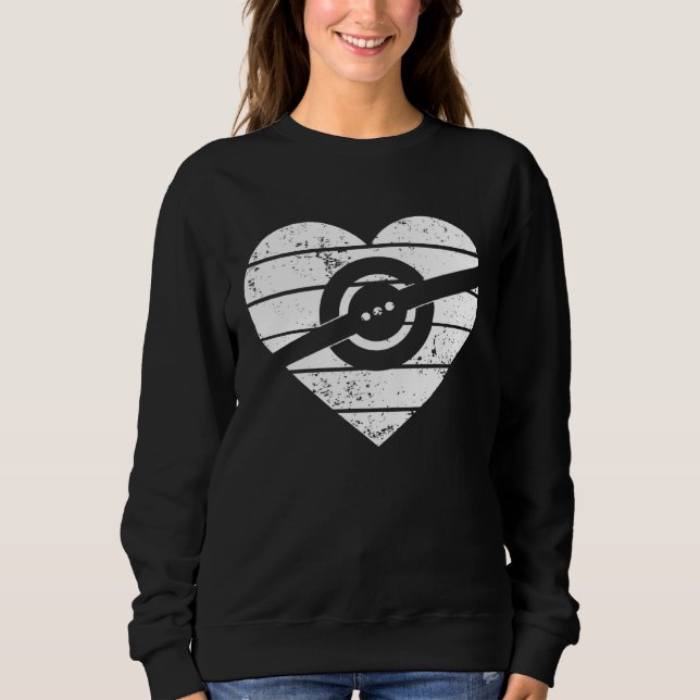 Heart One Wheel Love Electric Skateboard Float Ska Sweatshirt (Front)