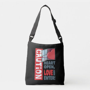 Heart open, love may enter (Valentine's Day) Crossbody Bag