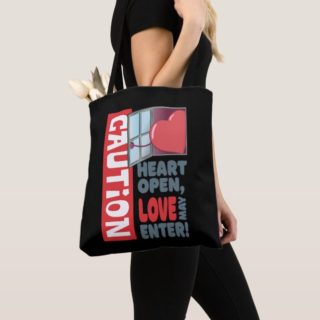 Heart open, love may enter (Valentine's Day) Tote Bag (Close Up)