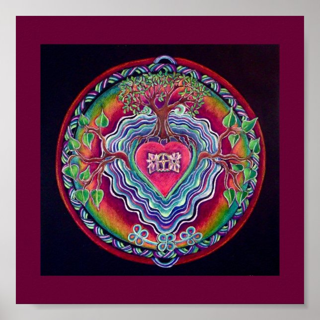 Heart Opening Mandala Print (Front)
