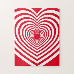 Heart Optical Illusion Frustrating Jigsaw Puzzle