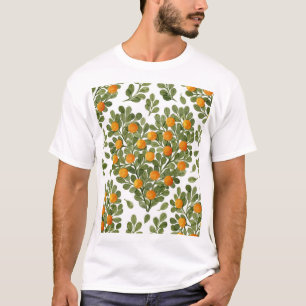 Heart Oranges: Green Branches Love. T-Shirt