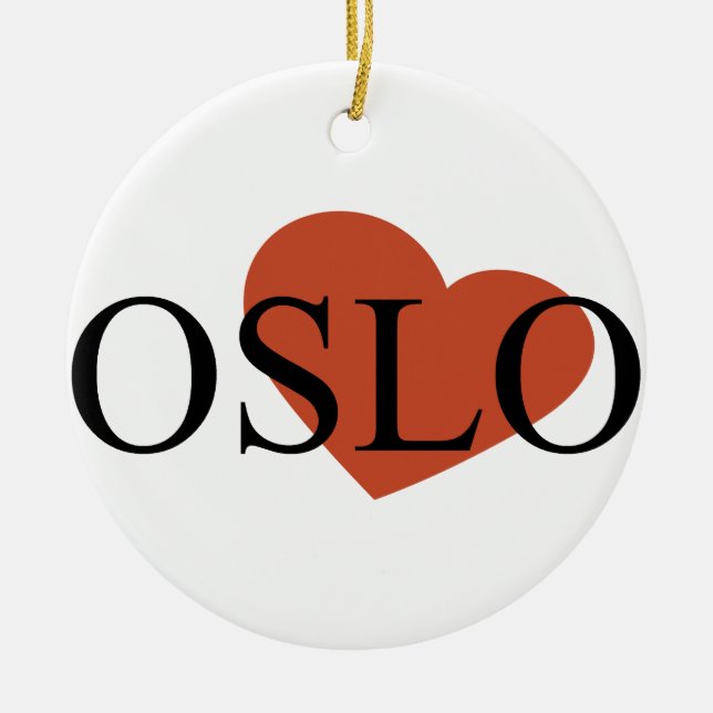 Heart Oslo Ceramic Tree Decoration (Front)