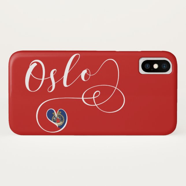 Heart Oslo Mobile Phone Case, Norway Case-Mate iPhone Case (Back (Horizontal))