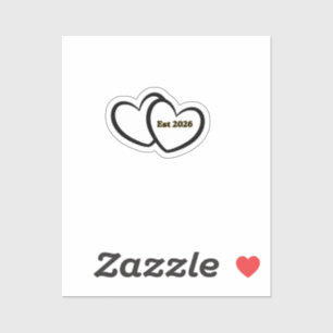 Heart outline Bride Groom Wedding