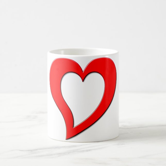  Heart Outline Coffee Mug (Center)