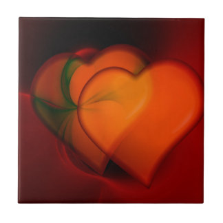 Heart Painting Ceramic Tile