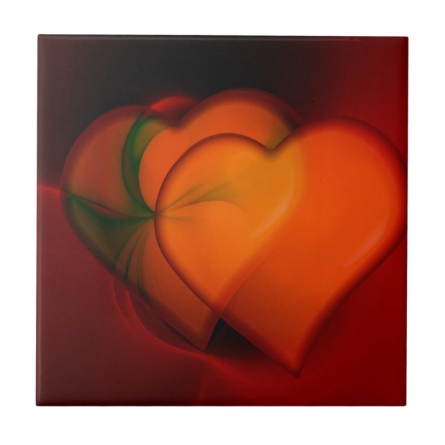 Heart Painting Ceramic Tile (Front)