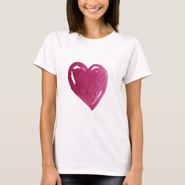 Heart Painting Women's Basic T-Shirt (Front)