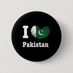 Heart Pakistan Azadi Mubarak Dil Flag Day Proud Ro 6 Cm Round Badge