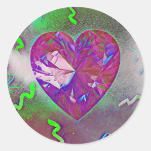 Heart Party Classic Round Sticker