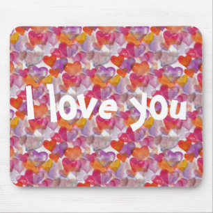 HEART Pattern ART 4 + your text Mouse Pad