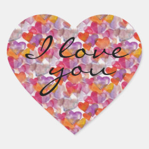 HEART Pattern ART 4 + your text Sticker