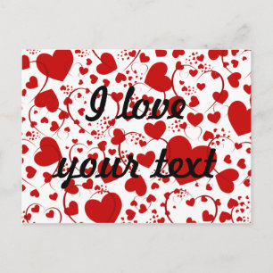 HEART Pattern ART 5 + your text Postcard