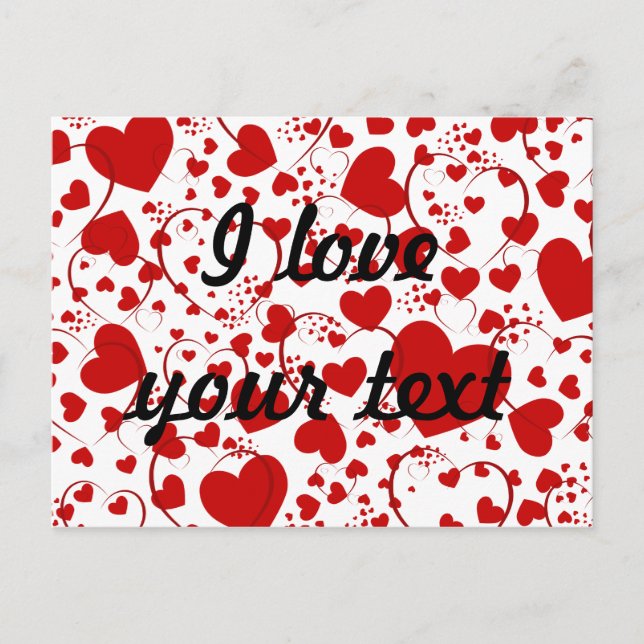 HEART Pattern ART 5 + your text Postcard (Front)