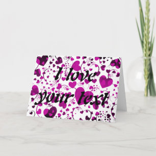 HEART Pattern ART 6 + your text Card