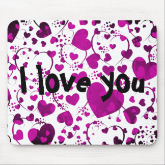 HEART Pattern ART 6 + your text Mouse Pad