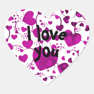 HEART Pattern ART 6 + your text Sticker