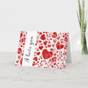 HEART pattern ART 7 + I love you Card