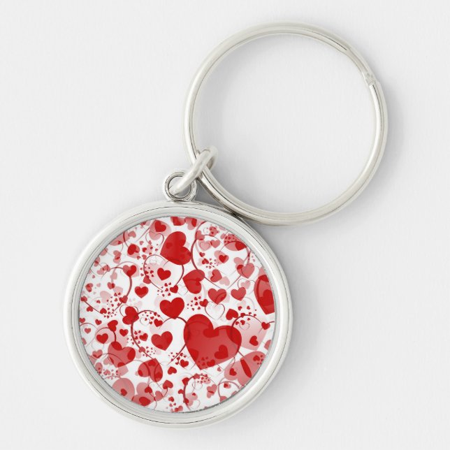 HEART pattern ART 7 Key Ring (Front)