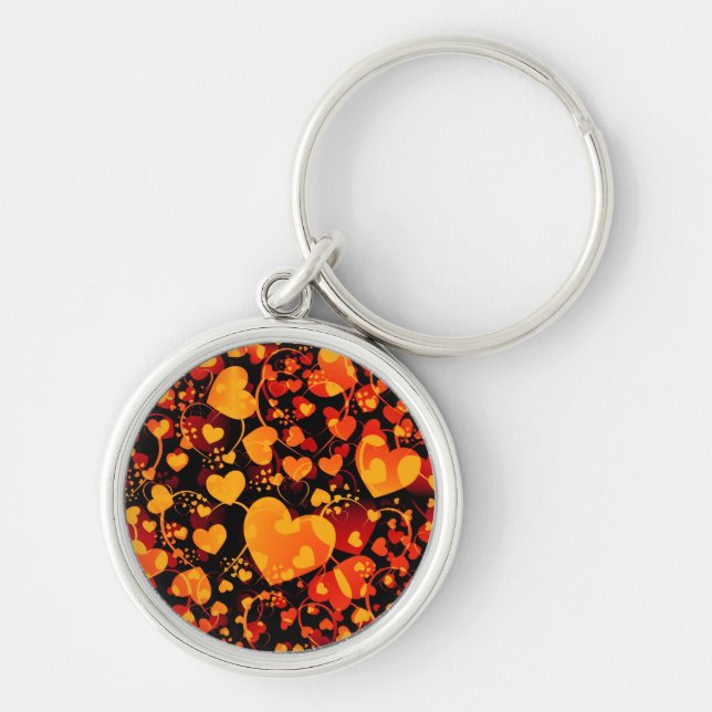 HEART pattern ART 8 Key Ring (Front)