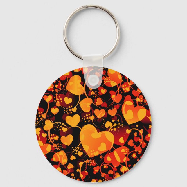 HEART pattern ART 8 Key Ring (Front)