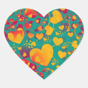 HEART pattern ART 9 Sticker