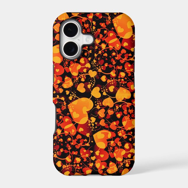 HEART pattern - black yellow red (Back)