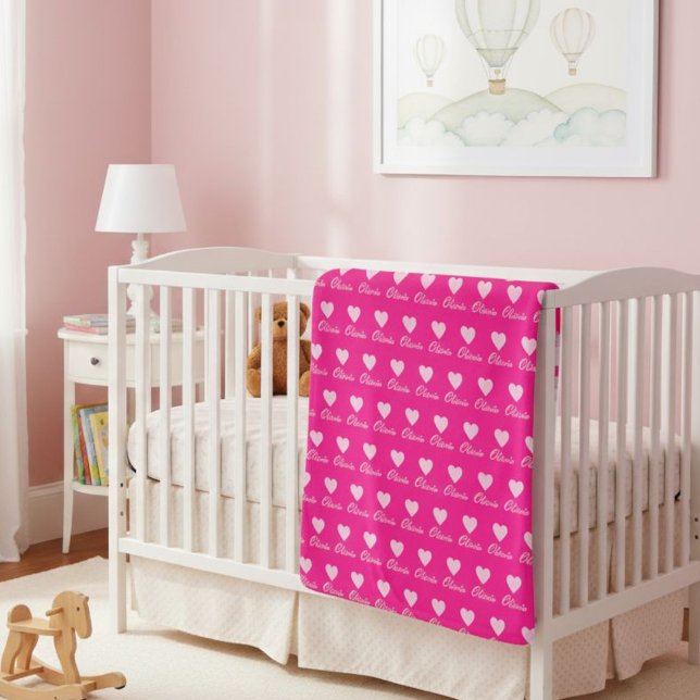 Heart Pattern Blanket for Girls – Personalized (Creator Uploaded)