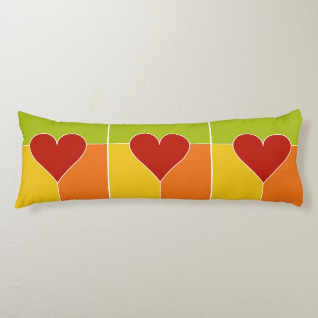 Heart Pattern body pillow (Front)